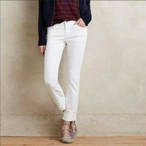 AG Jeans White Cuffed Jeans 27 EUC